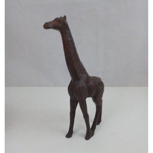 Vintage Hand Carved Wooden Giraffe Statue Sculpture 11" x 6"